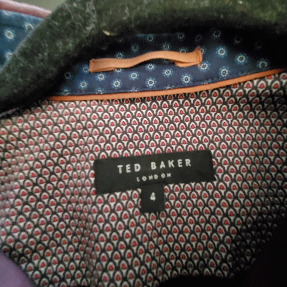 Ted Baker Purple Color Block Button Front Shirt L - image 4